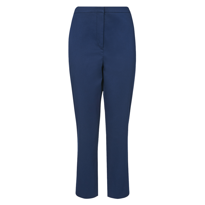 L.K. Bennett Sussex Navy Cotton Cropped Trousers